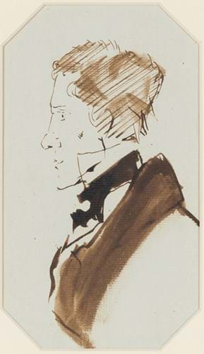 Drawing of Gilbert Stuart Newton by Sir Edwin Landseer