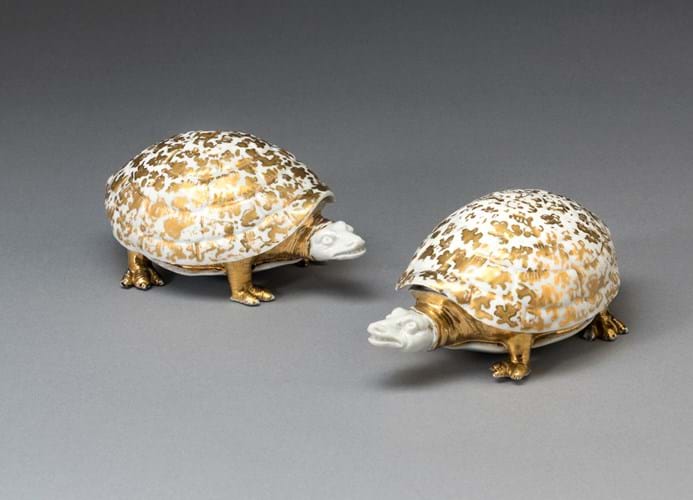 Meissen pair of tortoises