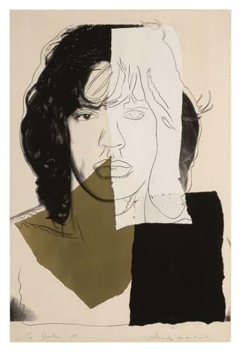 Andy Warhol screenprint of Mick Jagger