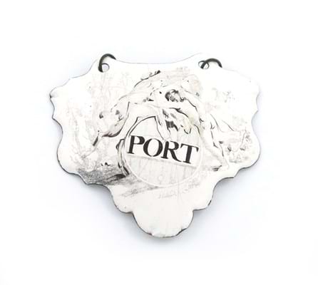 Battersea enamel port label