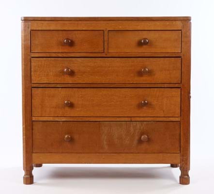Mouseman oak chest of drawers
