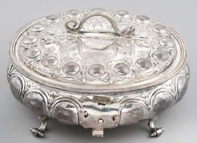 Charles II silver sugar box 