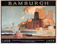 William Russell Flint railway poster for Bamburgh emerges at Onslows