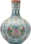 The heavenly globe: Exceptional Qing famille rose vase soars over estimate at Chiswick Auctions