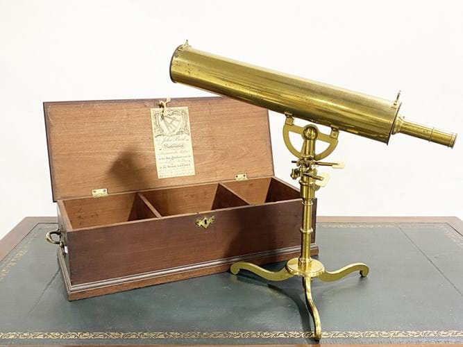 Antique brass telescope