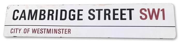 Cambridge Street sign