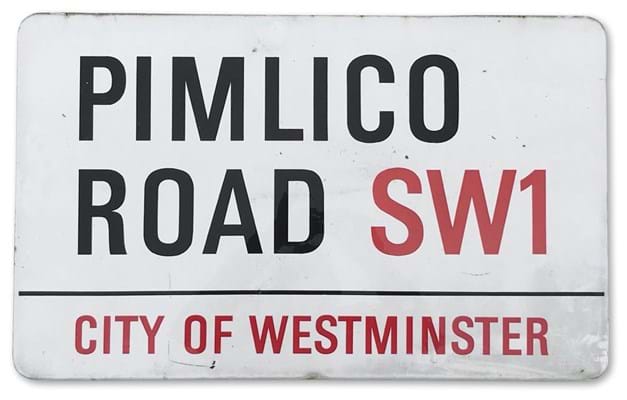 Pimlico Road sign