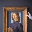 Young Man Holding a Roundel’ by Sandro Botticelli