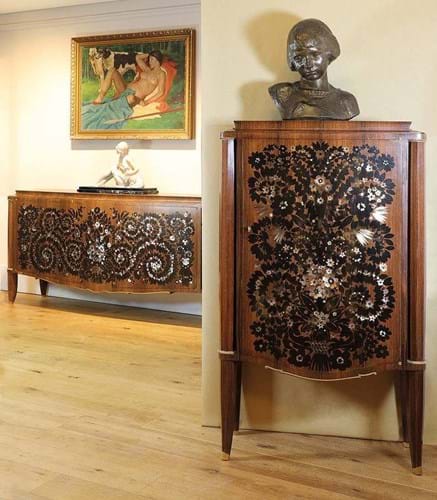 Cabinet and commode by Jules Leleu