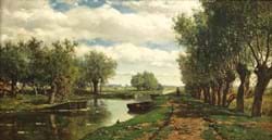 European picture highlights in Essex sale include a tranquil river and bustling Rome