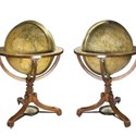 A pair of Newton globes