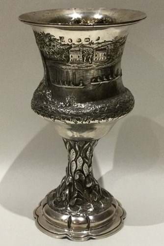 Exeter silver rowing trophy