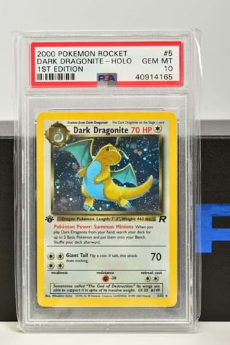 A Dark Dragonite Holo card
