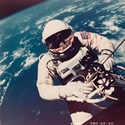 Astronaut Ed White photographed by James McDivitt in space.