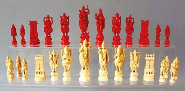  Indian ivory chess set 