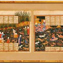 Framed pages from a 17th or 18th century Mughal manuscript