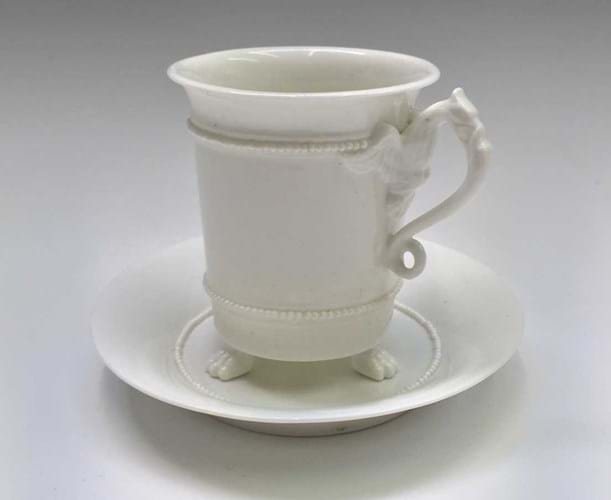 Swansea porcelain cup and saucer