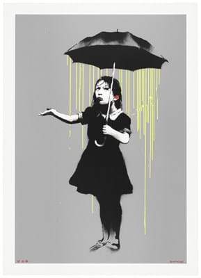 Banksy screenprint Nola (Yellow Rain)