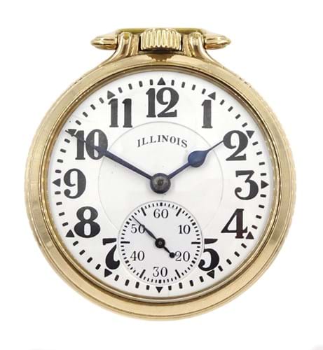 A pocket watch made by the Illinois Pocket Watch Company