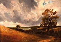 Cloudy landscape gives a nod to Constable