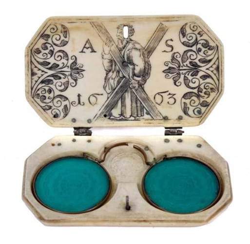 Antique glasses case