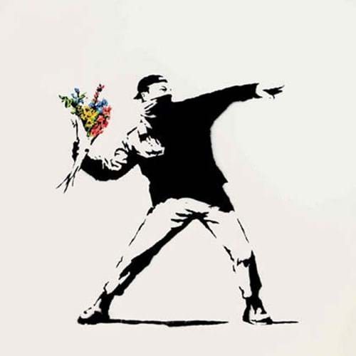 Banksy's 'Love is in the Air' 