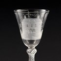 18th century wine glass from Bonhams sale of the Thomas Collection