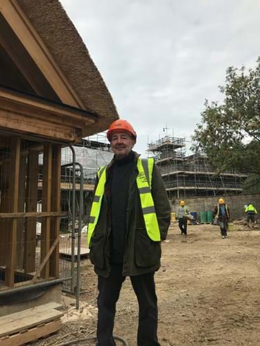 Martin Levy on the construction site.