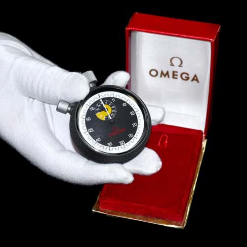 Jack Taylor Omega Stopwatch hand shot_Property of Fellows Auctioneers.jpg