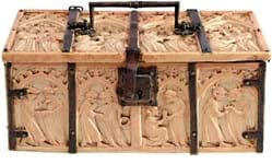 Fourteenth century ivory casket offered at Normandy auction