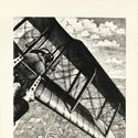 Lithograph by CRW Nevinson from the ‘Building Aircraft’ series