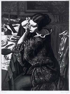 Powder and Paint aquatint by Laura Knight