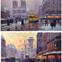 Parisian winter street scenes