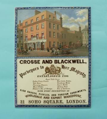 Crosse and Blackwell advertising plaque