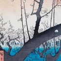 One of three woodblock prints by Hiroshige 