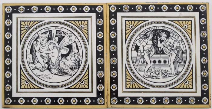 Minton Shakespeare Series tiles designed by John Moyr Smit