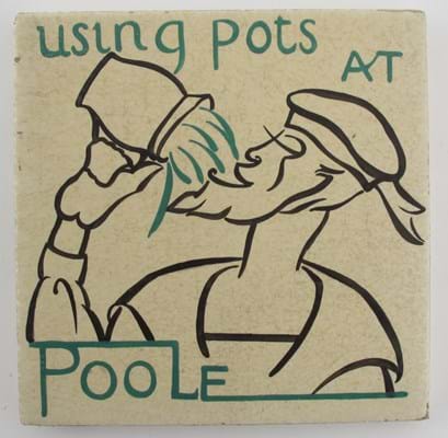 Carters Poole Pottery tile designed by Edward Bawden 