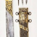 Silver gilt-mounted hunting trousse