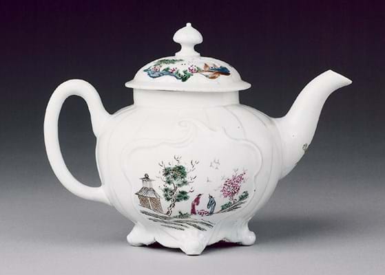 Worcester Porcelain rococo teapot