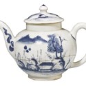 Worcester Porcelain underglaze blue teapot