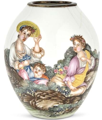 An 18th century porcelain vase