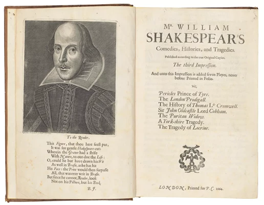 Shakespeare’s Third Folio 1664 at Christie’s