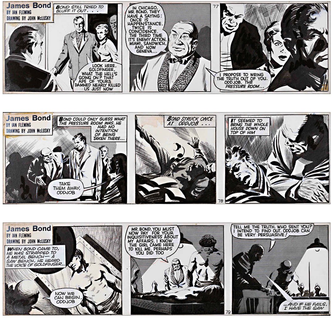 John McLusky's 007 comic strip drawings offered at Abbott and Holder |  Antiques Trade Gazette