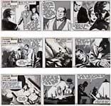 John McLusky's 007 comic strip drawings offered at Abbott and Holder
