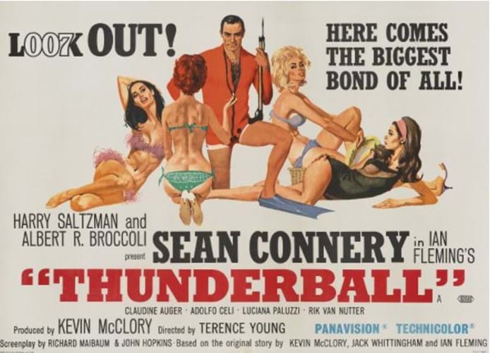 Thunderball British Quad poster