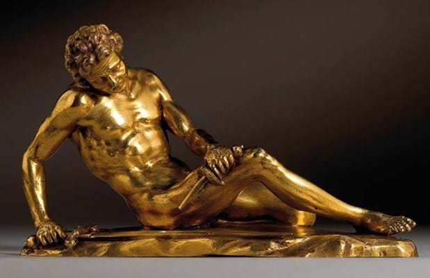 Dying Gaul gilt bronze