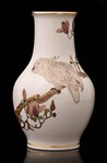 Cockatoo perches on a Meiji vase