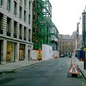 View of Cork Street showing the two developments