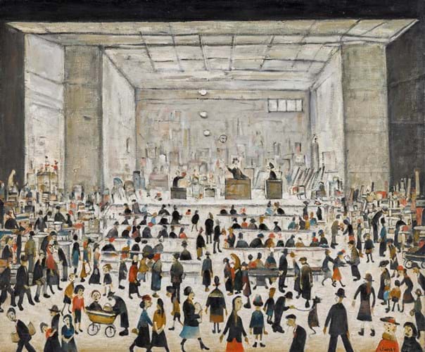 ‘The Auction’ by LS Lowry