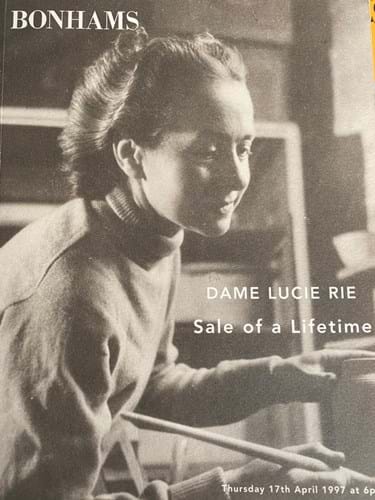 Dame Lucie Rie 'Sale of a Lifetime' auction at Bonhams